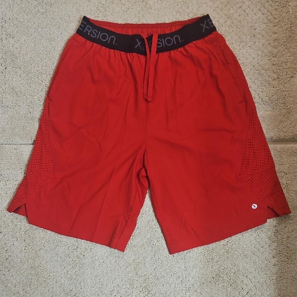 Xersion Quick Dry Athletic Workout Shorts with Black Logo Waistband